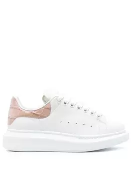 Alexander McQueen кроссовки Oversized с тиснением под кожу крокодила, белый