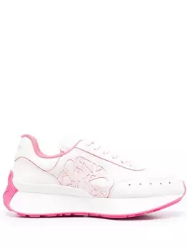 Кроссовки Alexander McQueen Logo, белый/розовый