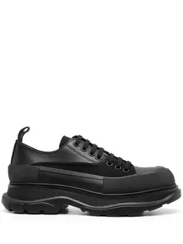 Alexander McQueen кроссовки со шнуровкой и вставками, черный