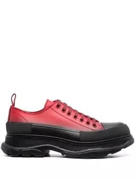 Alexander McQueen кроссовки со вставками, красный