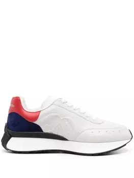 Кроссовки Alexander McQueen Sprint Runner, белый/темно-синий/красный