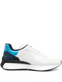 Кроссовки Alexander McQueen Sprint Runner, белый/темно-синий/голубой