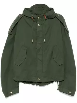 Alexander McQueen куртка с капюшоном, зеленый
