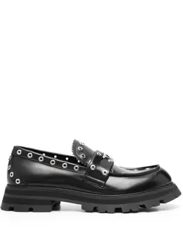Alexander McQueen лоферы с логотипом, черный