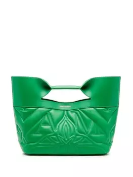 Alexander McQueen маленькая сумка The Bow, зеленый