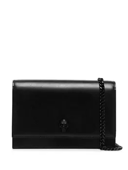 Alexander McQueen мини-сумка через плечо с декором Skull, черный