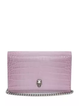 Alexander McQueen мини-сумка с декором Skull, розовый