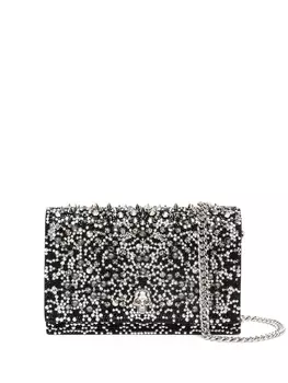 Alexander McQueen мини-сумка с декором Skull, черный