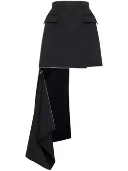 Alexander McQueen мини-юбка строгого кроя, черный