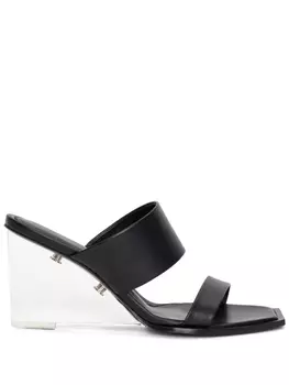 Alexander McQueen мюли на платформе, черный