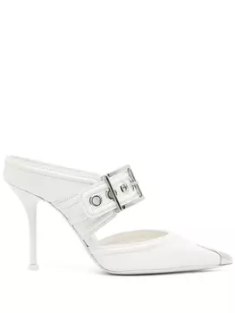 Alexander McQueen мюли с заостренным носком, белый