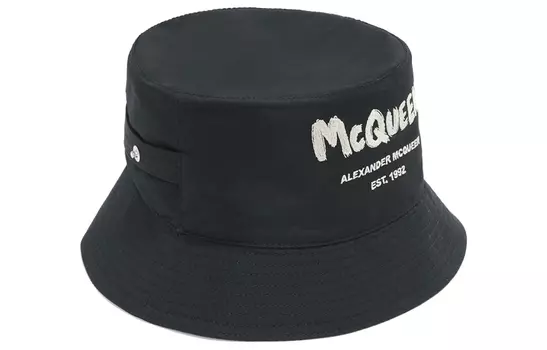 Alexander McQueen Мужская Панама, черный