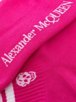 Alexander McQueen носки с полосками, розовый