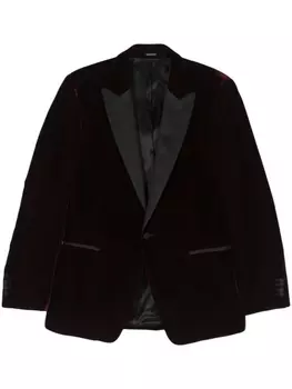 Alexander McQueen однобортный бархатный пиджак, красный