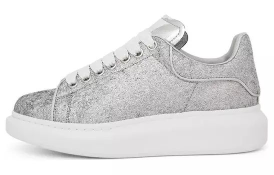 Alexander McQueen Oversized Silver Holographics Glitter Women's