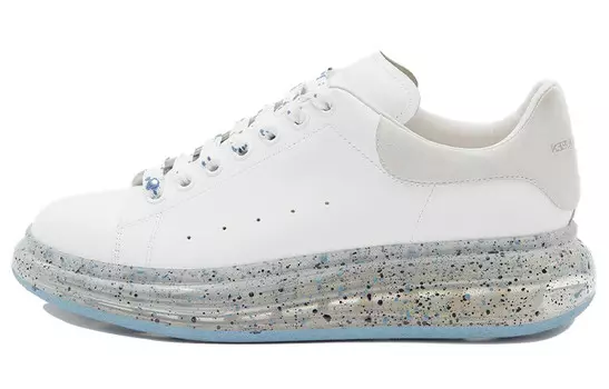 Alexander McQueen Oversized White Splatter Blue