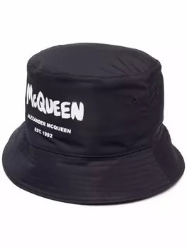 Alexander McQueen панама с логотипом, синий