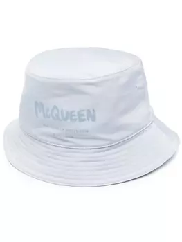 Alexander McQueen панама с логотипом, синий