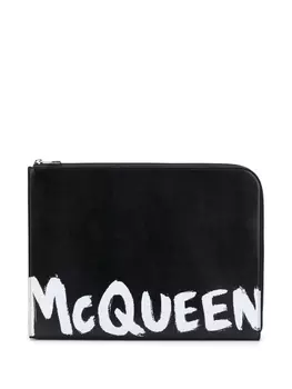 Alexander McQueen папка с логотипом, черный