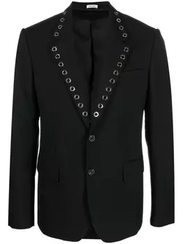 Alexander McQueen пиджак с люверсами, черный