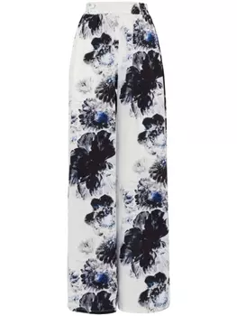 Alexander McQueen пижамные брюки Chiaroscuro, белый