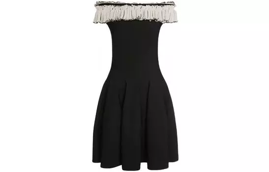 Alexander McQueen Платье без рукавов женское черное