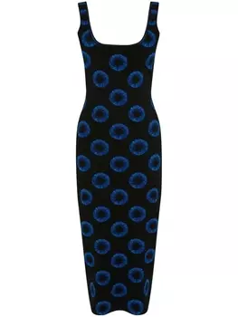 Alexander McQueen платье миди Iris, черный
