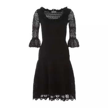 Alexander McQueen Платье с короткими рукавами, женское, черное