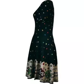 Alexander McQueen Платье с короткими рукавами, женское, черное