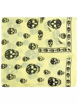 Alexander McQueen платок с узором Skull, желтый
