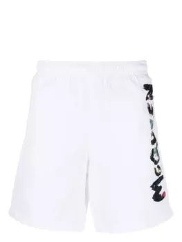 Alexander McQueen плавки-шорты с логотипом, белый