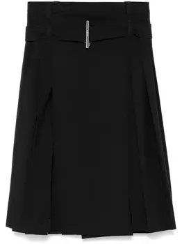 Alexander McQueen плиссированная юбка миди, черный