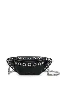 Alexander McQueen поясная сумка Biker с люверсами, черный