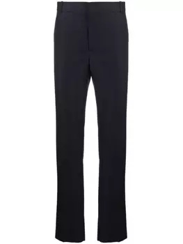 Alexander McQueen прямые брюки из смесовой шерсти, синий