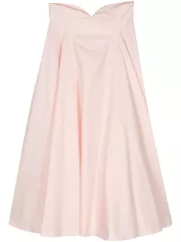 Alexander McQueen расклешенная юбка миди, розовый