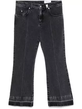 Alexander McQueen расклешенные джинсы, серый