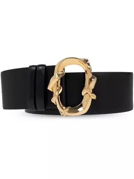 Alexander McQueen ремень из змеиного ковша, черный