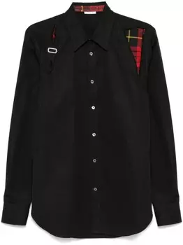 Alexander McQueen рубашка Macqueen Tartan-Harness, черный