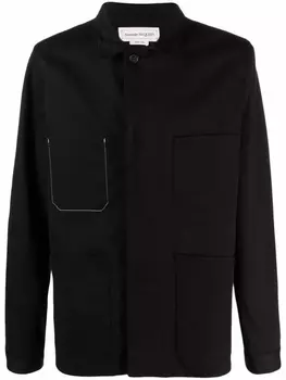 Alexander McQueen рубашка с логотипом, черный