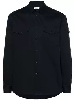 Alexander McQueen рубашка с логотипом, синий