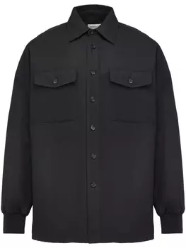 Alexander McQueen рубашка с вышитым логотипом Seal, черный