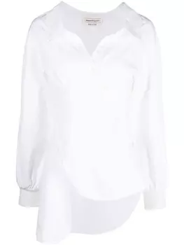 Alexander McQueen рубашка с запахом, белый