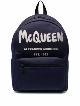 Alexander McQueen рюкзак Metropolitan с логотипом, синий