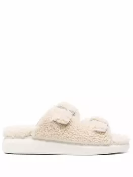 Alexander McQueen сандалии с подкладкой из овчины, нейтральный цвет
