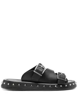 Alexander McQueen сандалии с пряжками, черный