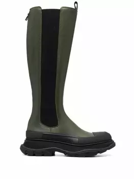 Alexander McQueen сапоги Tread Slick, зеленый