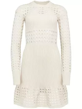 Alexander McQueen сетчатое платье мини, белый