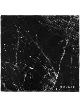 Alexander McQueen шарф с разбитым экраном, черный