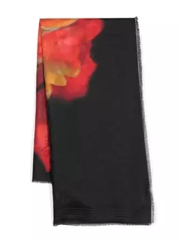 Alexander McQueen шарф Solarised, черный