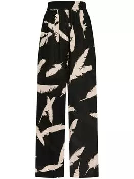 Alexander McQueen шелковые брюки, черный